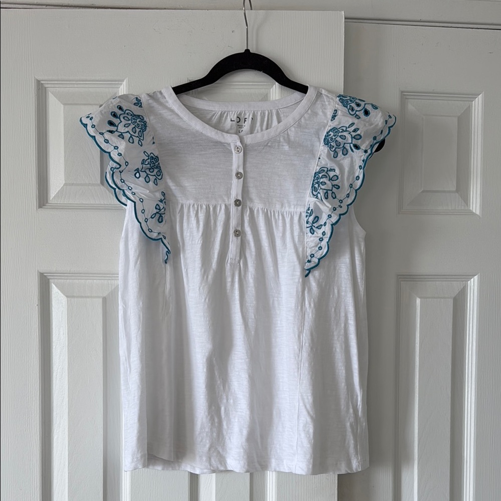 LOFT Embroidered Top - Picture 2 of 6